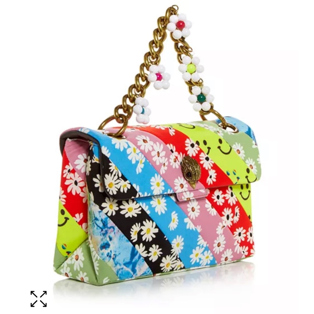 Kurt Geiger London Kensington Floral Rainbow Bag. Has straps and charms included